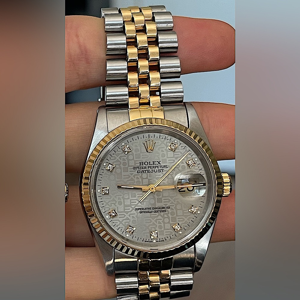 Rolex day just 36mm diamond watch
